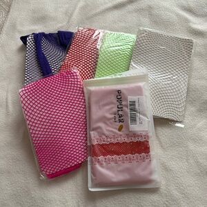 Mesh Stockings, Ladies OS - NIP 6 pair total